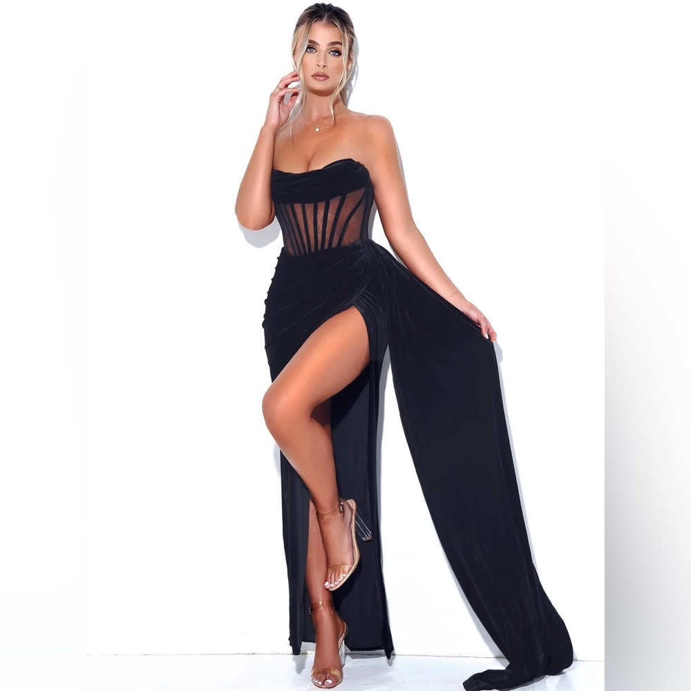 Corset Velvet Gown by Miss Circle